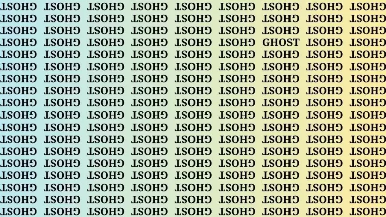 Optical Illusion Brain Challenge: If you have Sharp Eyes Find the Word Ghost in 18 Secs