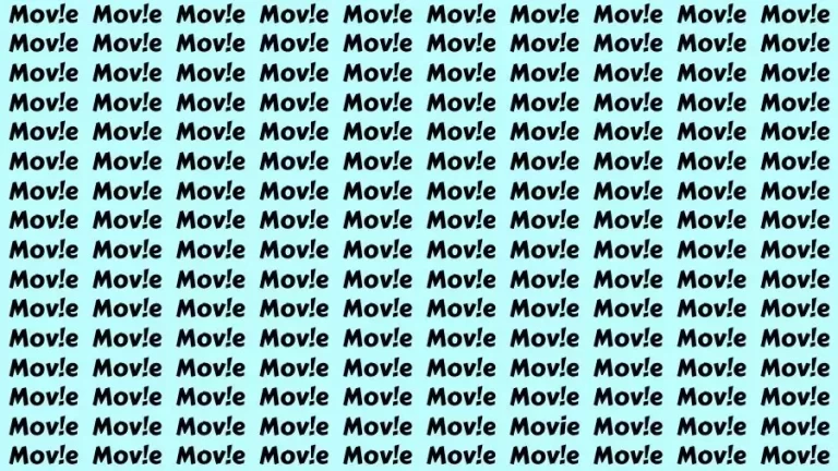 Optical Illusion Brain Challenge: If you have Sharp Eyes Find the Word Movie in 18 Secs