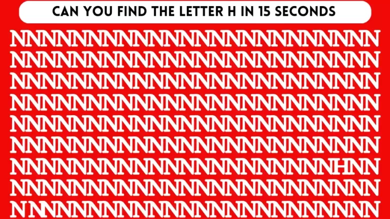 Observation Brain Challenge: Only People With Eagle Eyes Can Spot the Letter H in 15 Secs