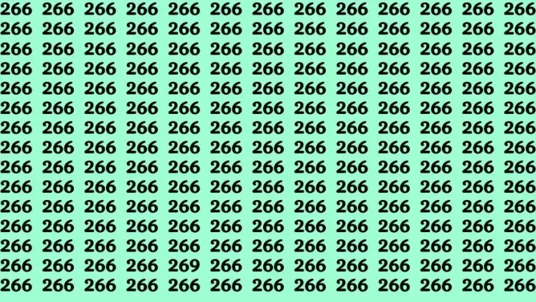 Optical Illusion Eye Test: Only Detective Brains Can Find the Number 269 among 266 in 13 Secs