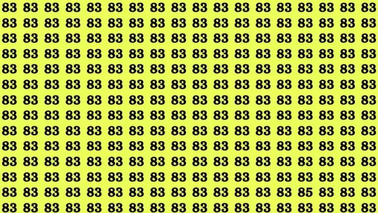 Genius Optical Illusion: You Need to Be Eagle Eyed to Spot Hidden Number 85 among 83 in Less than 10 Seconds