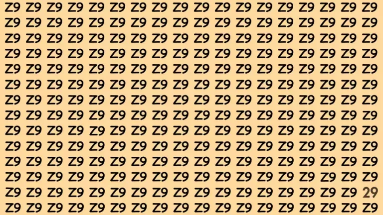 Observation Brain Challenge: Only Sharp Eyes Can Find the Number 29 among Z9 in 10 Secs