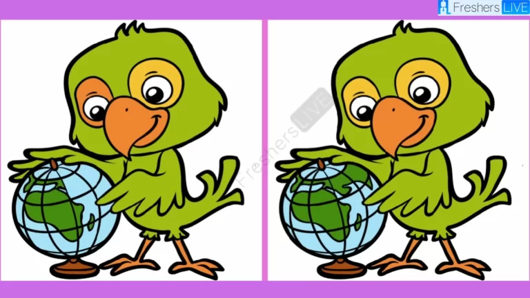 Only People with 50/50 Vision can spot the 3 differences in the Parrot pictures within 15 seconds.