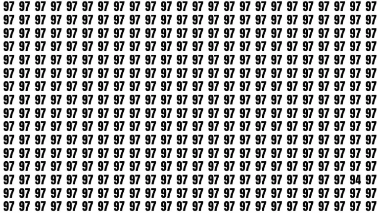 Only Sharp Eyes Can Find the number 94 among 97 in 10 Secs