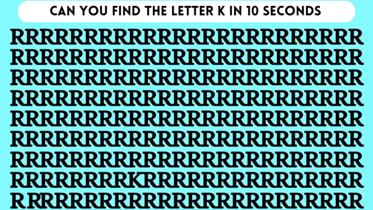 Test Visual Acuity: If you Have sharp Eyes Find the Letter K in Less than 5 Seconds