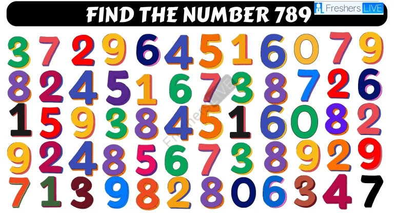 Test Your Lateral Thinking Skills Find the Number 789 Within 10 Seconds