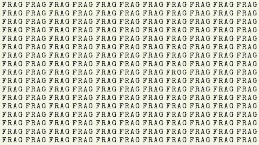 Brain Teaser: If You Have Sharp Eyes Find Word Frog in 20 Secs