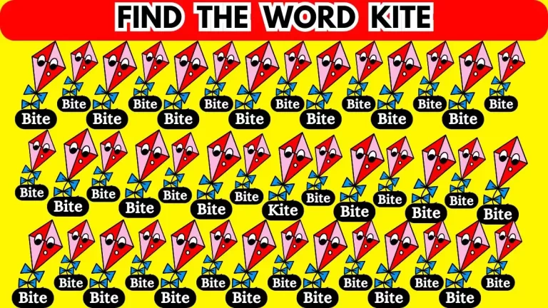 Brain Teaser: Can You Find the Word Kite in 12 Seconds?