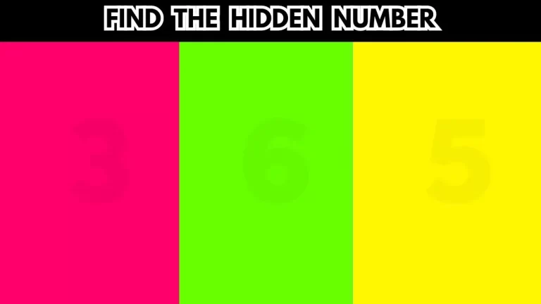 Brain Teaser: Find the Hidden Number in 10 Seconds