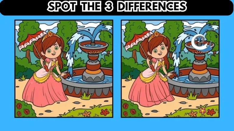 Brain Teaser Spot the Difference Game: Can You Find the 3 Differences in 12 Secs